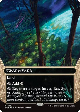 Swarmyard (0132) (Borderless) (Galaxy Foil) [Edge of Eternities: Stellar Sights] Foil