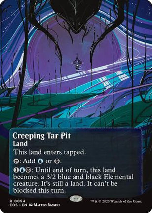 Creeping Tar Pit (0054) (Borderless) [Edge of Eternities: Stellar Sights] Foil