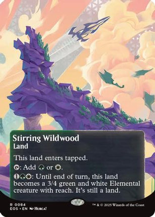 Stirring Wildwood (0084) (Borderless) [Edge of Eternities: Stellar Sights] Foil
