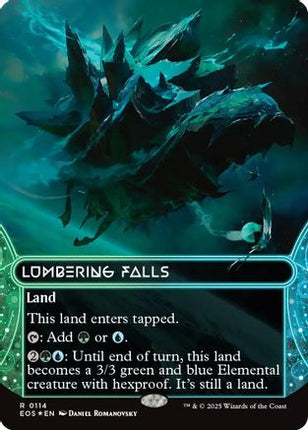 Lumbering Falls (0114) (Borderless) (Galaxy Foil) [Edge of Eternities: Stellar Sights] Foil