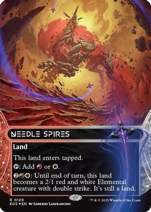 Needle Spires (0120) (Borderless) (Galaxy Foil) [Edge of Eternities: Stellar Sights] Foil
