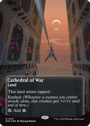 Cathedral of War (0141) (Borderless) (Galaxy Foil) [Edge of Eternities: Stellar Sights] Foil