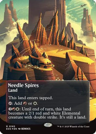 Needle Spires (0165) (Borderless) (Galaxy Foil) [Edge of Eternities: Stellar Sights] Foil