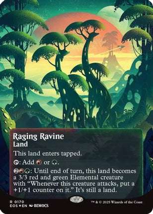 Raging Ravine (0170) (Borderless) (Galaxy Foil) [Edge of Eternities: Stellar Sights] Foil