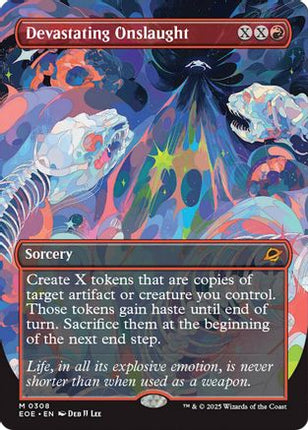 Devastating Onslaught (Borderless) [Edge of Eternities] Foil