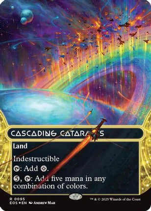 Cascading Cataracts (0095) (Borderless) (Galaxy Foil) [Edge of Eternities: Stellar Sights] Foil