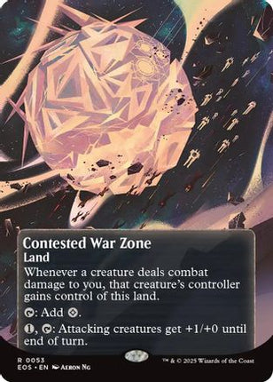 Contested War Zone (0053) (Borderless) [Edge of Eternities: Stellar Sights] Foil