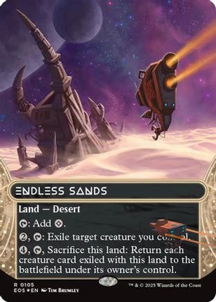 Endless Sands (0105) (Borderless) (Galaxy Foil) [Edge of Eternities: Stellar Sights] Foil