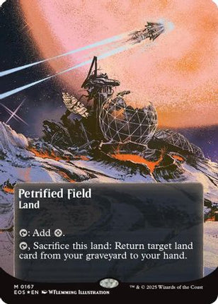 Petrified Field (0167) (Borderless) (Galaxy Foil) [Edge of Eternities: Stellar Sights] Foil