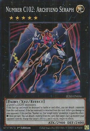 Number C102: Archfiend Seraph [JUSH-EN056] Super Rare 1st Edition