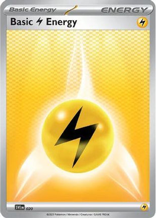 Basic Lightning Energy - 020 - 20/null [SVE: Scarlet & Violet Energies]