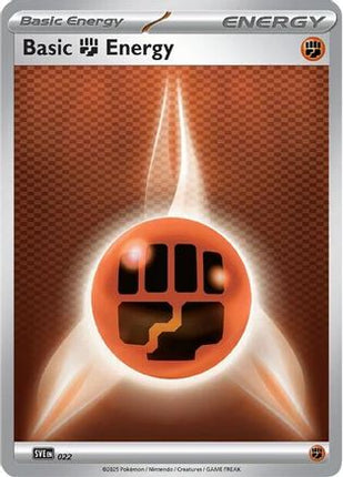 Basic Fighting Energy - 022 - 22/null [SVE: Scarlet & Violet Energies] Reverse Holofoil
