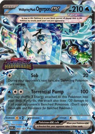 Wellspring Mask Ogerpon ex (Twilight Masquerade Stamp) - 64/null [Miscellaneous Cards & Products] Holofoil