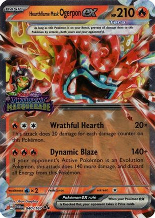Hearthflame Mask Ogerpon ex (Twilight Masquerade Stamp) - 40/null [Miscellaneous Cards & Products] Holofoil