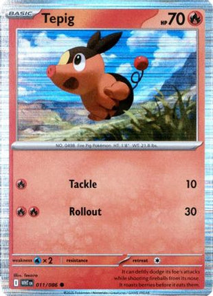 Tepig - 011/086 (Unova Poster Collection) [Miscellaneous Cards & Products] Holofoil