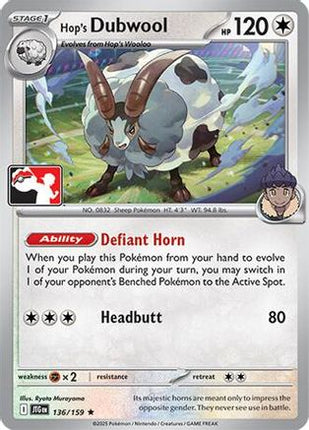Hop's Dubwool 136- Prize Pack Series Cards Holofoil