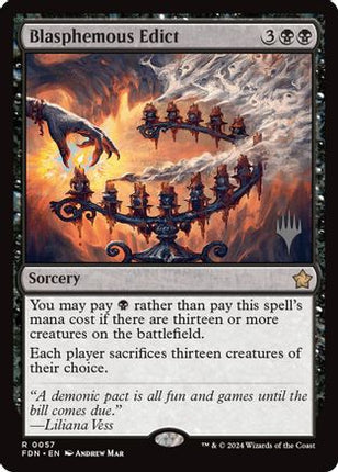 Blasphemous Edict [Promo Pack: Edge of Eternities] Foil