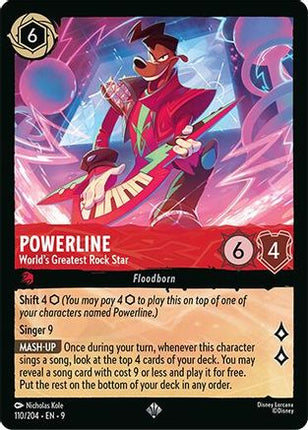 Powerline - World's Greatest Rock Star (110/204) - Fabled Holofoil