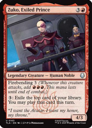 Zuko, Exiled Prince [Avatar: The Last Airbender] Foil