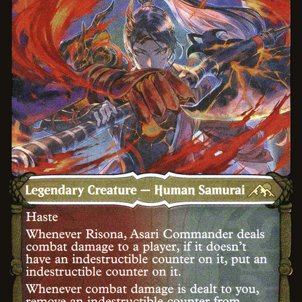 Risona, Asari Commander (Showcase) [Kamigawa: Neon Dynasty] Etched Foil