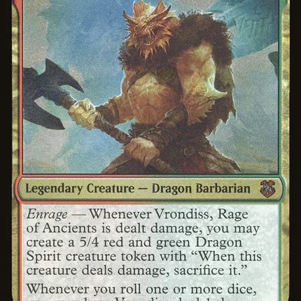Vrondiss, Rage of Ancients [Forgotten Realms Commander Display Commanders] Foil
