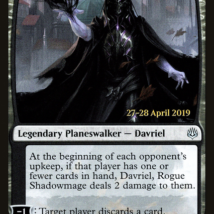 Davriel, Rogue Shadowmage [War of the Spark Promos] Prerelease Foil
