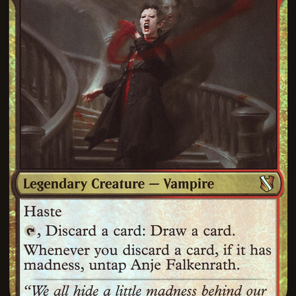 Anje Falkenrath [Commander 2019 Oversized] Foil