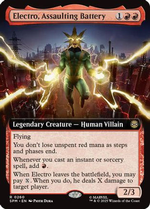 Electro, Assaulting Battery (Extended Art) [Marvel's Spider-Man] Foil