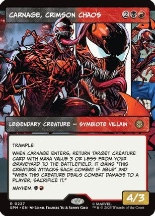 Carnage, Crimson Chaos (Borderless) [Marvel's Spider-Man] Foil