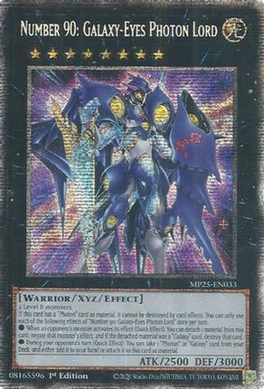 Number 90: Galaxy-Eyes Photon Lord [MP25-EN033] Starlight Rare 1st Edition