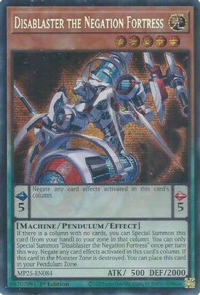 Disablaster the Negation Fortress [MP25-EN084] Prismatic Secret Rare 1st Edition