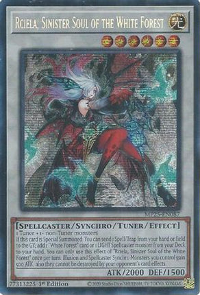 Rciela, Sinister Soul of the White Forest (Prismatic Secret Rare) [MP25-EN087] 1st Edition