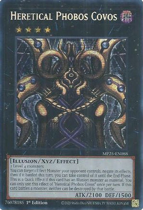 Heretical Phobos Covos [MP25-EN088] Prismatic Secret Rare 1st Edition