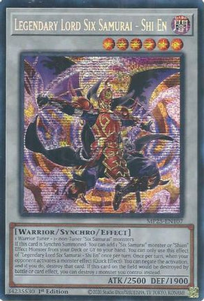 Legendary Lord Six Samurai - Shi En [MP25-EN107] Prismatic Secret Rare 1st Edition