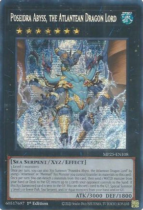 Poseidra Abyss, the Atlantean Dragon Lord [MP25-EN108] Prismatic Secret Rare 1st Edition