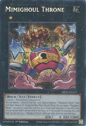 Mimighoul Throne [MP25-EN117] Prismatic Secret Rare 1st Edition
