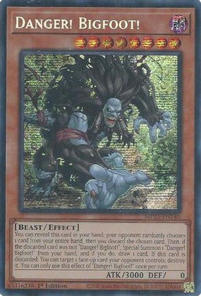 Danger! Bigfoot! (Prismatic Secret Rare) [MP25-EN140] 1st Edition