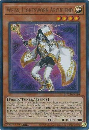 Weiss, Lightsworn Archfiend [MP25-EN186] Ultra Rare 1st Edition