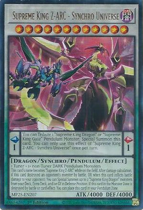 Supreme King Z-ARC - Synchro Universe [MP25-EN207] Ultra Rare 1st Edition