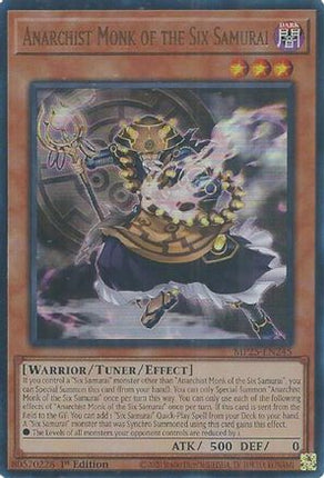 Anarchist Monk of the Six Samurai [MP25-EN245] Ultra Rare 1st Edition