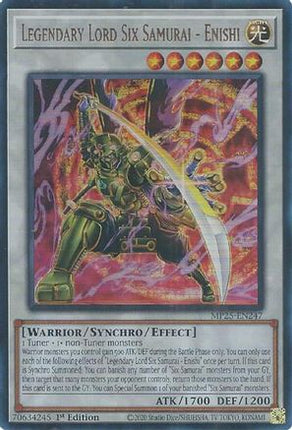 Legendary Lord Six Samurai - Enishi [MP25-EN247] Ultra Rare 1st Edition