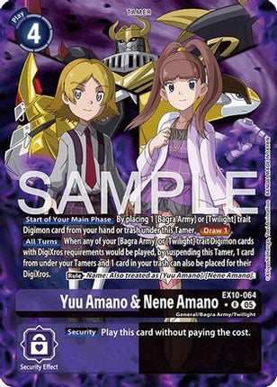 Yuu  Amano & Nene Amano (Alternate Art) [EX10-064] [Sinister Order] Foil