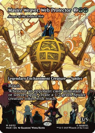 Master Weaver, Web Protector - Arasta of the Endless Web (Borderless) [Marvel Eternal-Legal] Foil
