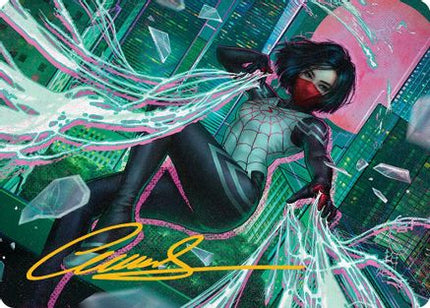 Silk, Web Weaver Art Card (29/54) (Gold-Stamped Signature) [Art Series: Marvel's Spider-Man]