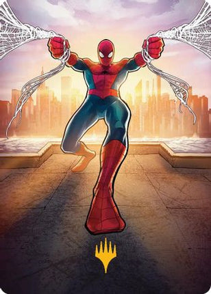 Amazing Spider-Man Art Card (36/54) (Gold-Stamped Planeswalker Symbol) [Art Series: Marvel's Spider-Man]