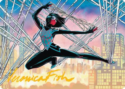 Silk, Web Weaver Art Card (39/54) (Gold-Stamped Signature) [Art Series: Marvel's Spider-Man]