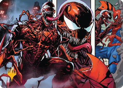 Carnage, Crimson Chaos Art Card (Gold-Stamped Planeswalker Symbol) [Art Series: Marvel's Spider-Man]