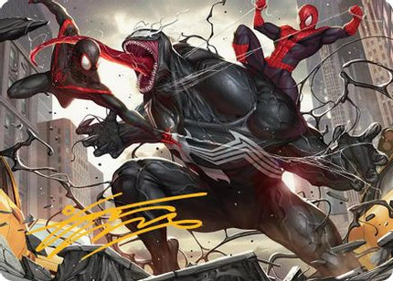 Terrific Team-Up Art Card (Gold-Stamped Signature) [Art Series: Marvel's Spider-Man]