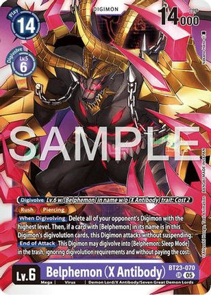 Belphemon (X Antibody) [BT23-070] [Hackers' Slumber] Foil