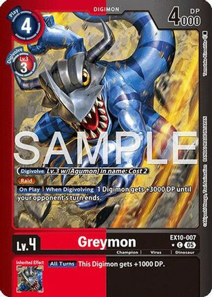 Greymon (Limited Foil) [EX10-007] [Sinister Order] Foil
